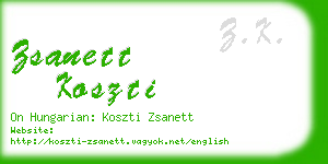 zsanett koszti business card